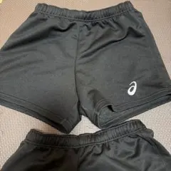 asics ブラック ショートパンツ　2枚セット