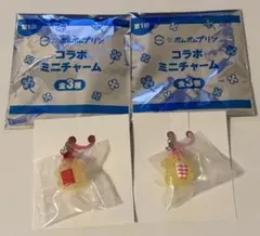 スシロー ポムポムプリン コラボ ミニチャーム 2種セット　まぐろ　えび