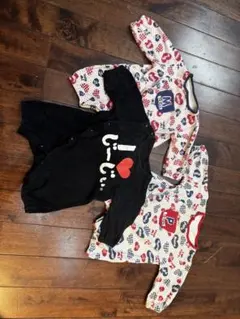 ベビー服 70サイズ ロンパース 3点セット 長袖 中古 まとめ売り