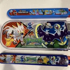 ポケットモンスター サン・ムーン スプーンはしフォークセット　スーパーマリオ
