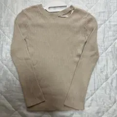 SENSE OF PLACE ニット長袖カットソー　グレージュ