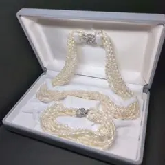 【テリ最強】本真珠 小粒 ベビーパール ライスパール 6連 干渉色 美品