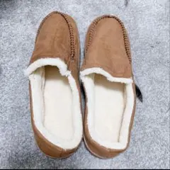 ルームシューズ メンズ 防寒 ボア付き 暖かい 滑り止め 軽量 洗える