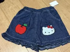 値下げ☆キティ デニムショートパンツ サガラ刺繍 110