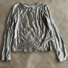 ZARA メタリック シルバー　トップス