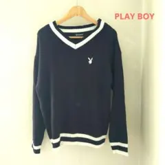 【PLAY BOY・プレイボーイ】ニット　セーター　Ｌ　美濃屋　ユニセックス