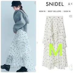 新作新品♥️SNIDEL Sustainableプリーツティアードスカート✨ドット