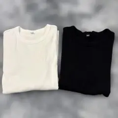 UNIQLO XL リブ編みTシャツ 2枚セット