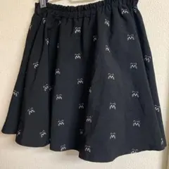 Coquette 猫刺繍 黒 フレアスカート Mのサムネイル