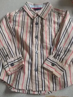 ストライプ柄 長袖シャツ 90