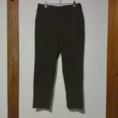 【9/30まで出品】GU イージーアンクルパンツ チェック Mサイズ ブラウン