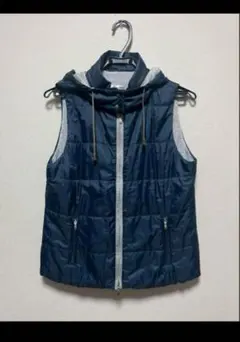 ブランベール ＊ ダウンベスト ウール 異素材 フード取り外し可能 40 ブランベール ＊ ダウンベスト ウール 異素材 フード取り外し可能 40