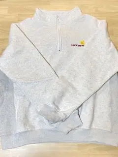 『コムドット着用』carhartt WIP スウェット　ハーフジップ　グレー