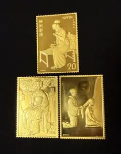 名作 岸田劉生 純金 純銀 純金張大型 レリ ーフ 記念メダル 量目約16g