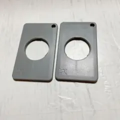 AirTagホルダー 両面フラット・飛び出さない グレー✨2個セット✨財布用