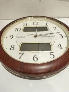 [動作未確認] CASIO / カシオ 掛け時計 時計 木目調 アナログ