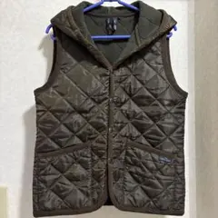 THE SMOCK SHOP ブラウン キルティング フード　ダウンベスト　美品