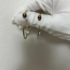 ジルコニアフープピアス