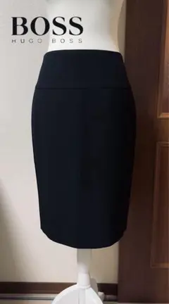 HUGO BOSS 白タグ✨ブラック タイトスカート ストレッチ
