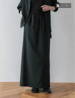 【超美品】crewreテンセルコットンピケIラインスカート 1