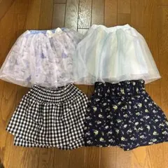 スカート　キュロットスカート　4枚セット　120