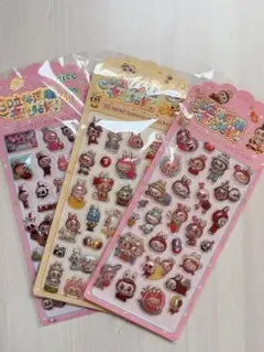 早い者勝ち！ラブブ　3D 夜光ぷくぷくシール3枚セット♡