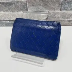 BOTTEGA VENETA イントレチャート カードケース ブルー