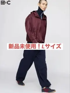 mimomo様専用UNIQLO:Cスウェットワイドパンツ　69 ネイビーLサイズ
