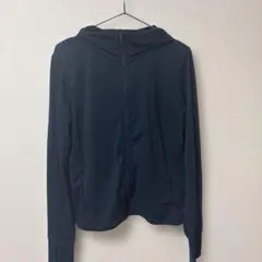 K2304 UNIQLO ジップアップパーカー ネイビー レディース M