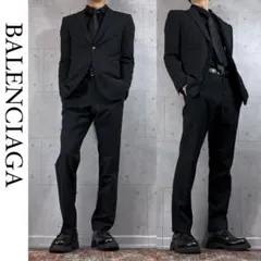 極美品】BALENCIAGA セットアップ シングル ブラック - メルカリ