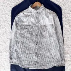 美品　ディオールオム　オブリーク　デニムシャツ　ブリーチ加工　グレー　Lサイズのサムネイル