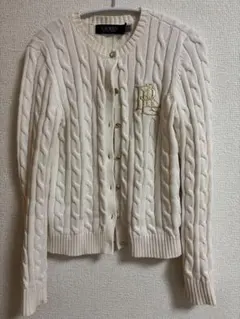 Lauren Ralph Laurenケーブルニットコットンカーディガン