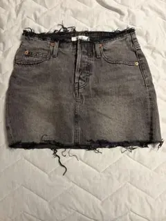 MOUSSY デニムミニスカート カットオフ ブラック