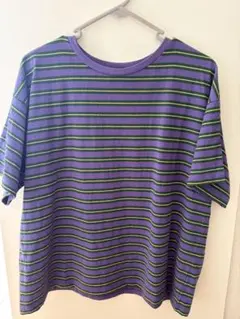 AMERICAN HOLIC ボーダーTシャツ パープル Mのサムネイル