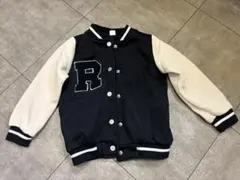 ボタン式ジャケット 120サイズ 黒/クリーム