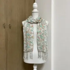 新品未使用タグ付★COMMECAISM コムサイズム　花柄　ストール　スカーフ