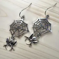 蜘蛛の巣　蜘蛛　ピアス　イヤリング　ハロウィン　スパイダー