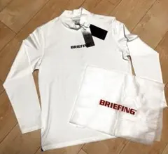 【未使用】BRIEFING 長袖モックネック　シャツ ホワイト L メンズMのサムネイル