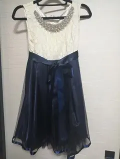 最終値下げ！パーティドレス　　　　　【サイズ】M　 【カラー】ネイビー&ホワイト