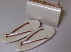 和装用草履バッグセット　ホワイト　Fサイズ