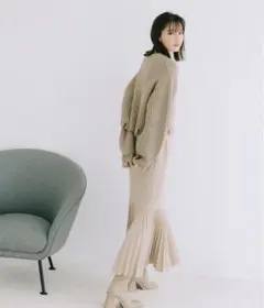 cocodeal プリーツ切替マーメイドスカート