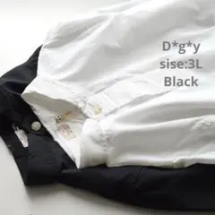 D*g*y ディージーワイ　オックス丸襟プルオーバーシャツ　3L ブラックのサムネイル