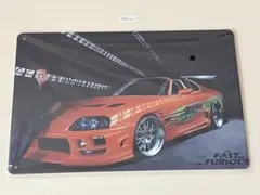 ワイルドスピード ポール・ウォーカー スープラ ブリキ看板