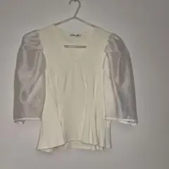 SNIDEL パフスリーブ カットソー ホワイトのサムネイル
