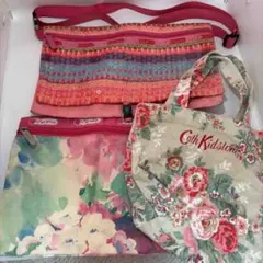レスポートサック　ポーチ付ショルダーバッグ Cath Kidstonバッグ　3点