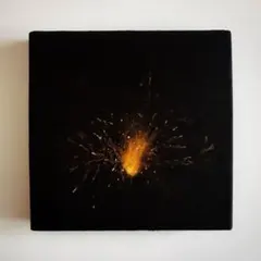 線香花火✨ ハンドメイド・アクリル・夏・手描き・アート・絵・キャンバス・小・原画