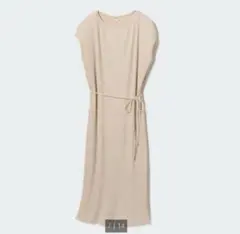 UNIQLO ユニクロ　XL プリーツ ワンピース ベージュ