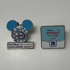 非売品：レア：ディズニーのキャストメンバーのピンバッジ（２つセット）