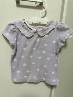 baby gap ハート柄　Tシャツ　ポロシャツ　パープル
