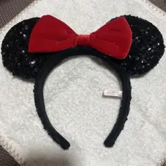 ミニーマウス風スパンコールカチューシャ